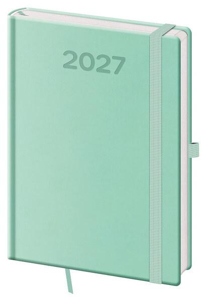Denní diář 2027 Helma A5 Print Pop světle zelený