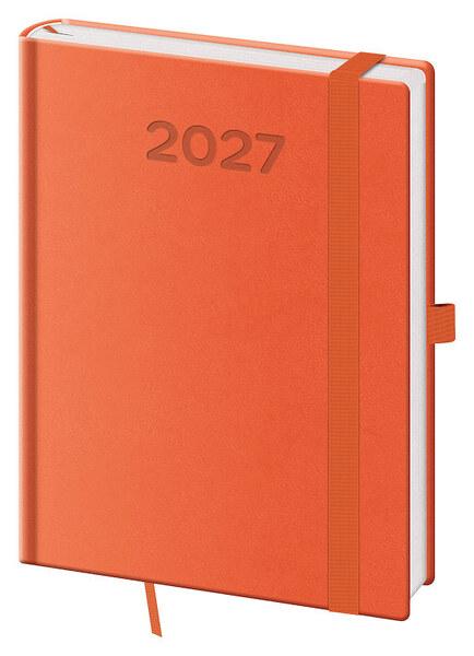 Denní diář 2027 Helma B6 Print Pop oranžový