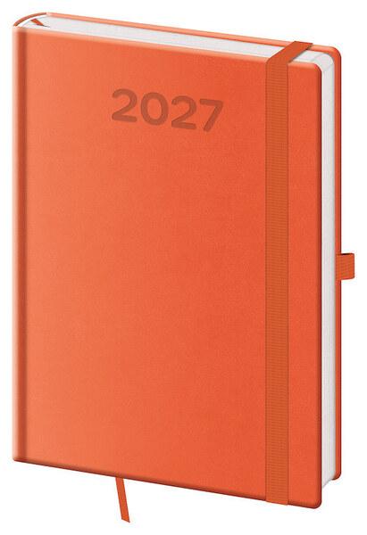 Denní diář 2027 Helma A5 Print Pop oranžový