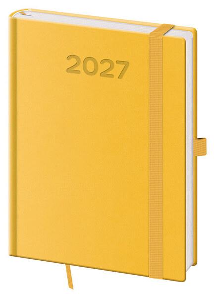 Denní diář 2027 Helma B6 Print Pop žlutý