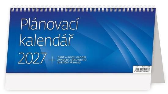 Stolní kalendář 2027 Helma Plánovací MODRÝ