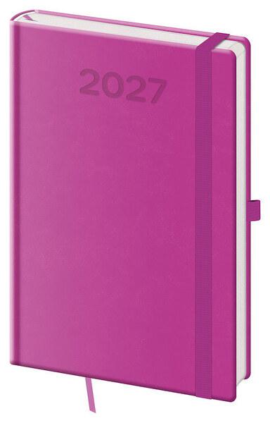 Týdenní diář 2027 Helma A5 Print Pop fialový