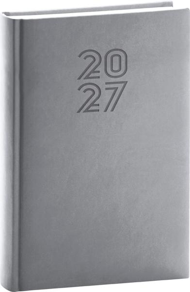 Notique denní diář Aprint 2027 šedý 15 × 21 cm