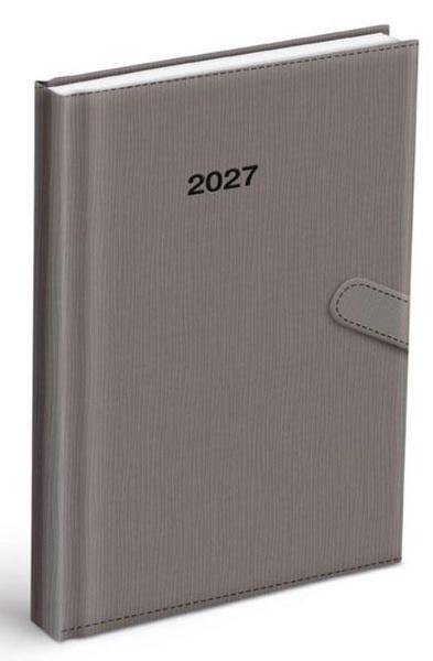 Denní diář 2027 MFP A5 D801 PU s magnetem šedý