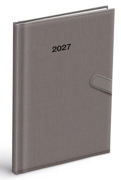 Týdenní diář 2027 MFP A5 T805 PU s magnetem šedý